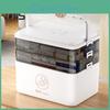 Pill Portable 3tier Storage Box With Handle Large Capacity Multiple Compartments Multipurpose Medicine Box With Sealing Buckle