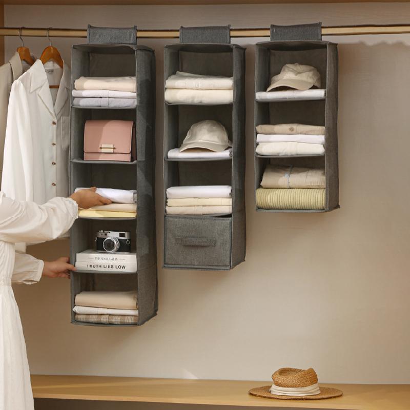 Большая многослойная подвесная сумка для хранения одежды, носков, нижнего белья, многослойная складная подвесная сумка для организации одежды