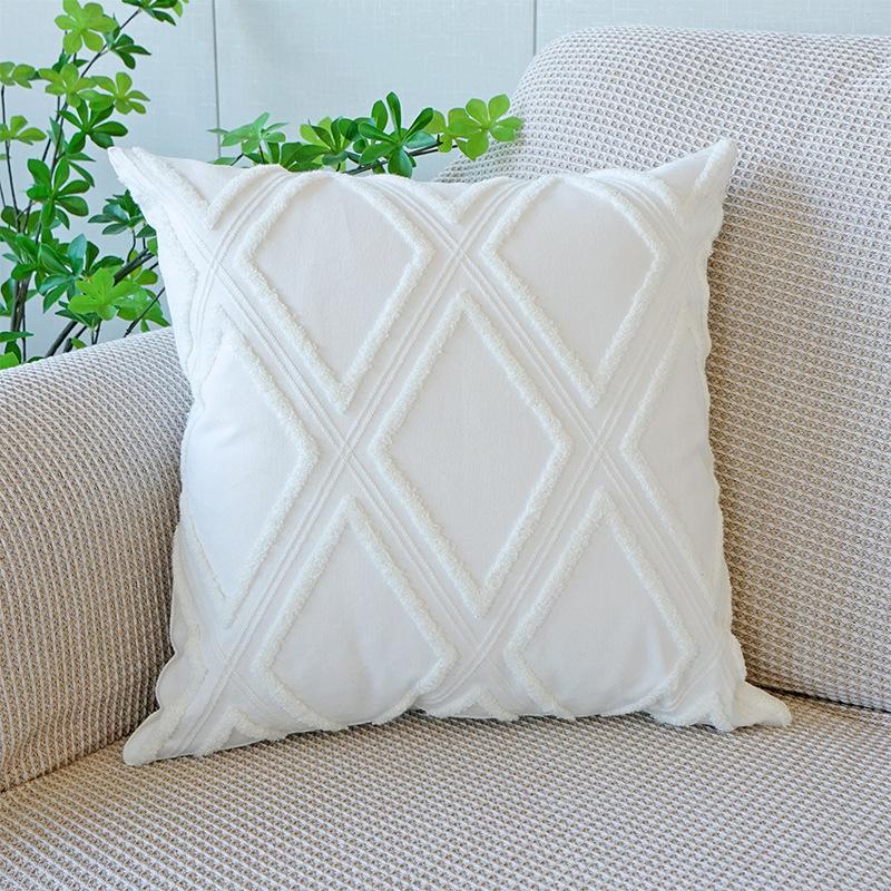 Spring Green Embroidery Throw Pillow Cover 45X45Cm Green Leaf Sofa Pillowcase Headboard Cushion Covers Pillowcases Decor Home