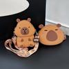 Cute Kapibara Silicone Change Bag Boys and Girls Messenger Storage Bag Cute Capybara Cartoon Coin Bag
