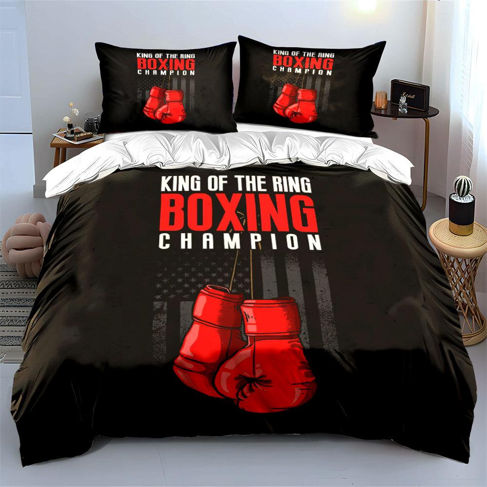 Red boxing gloves design. Bedding sets Duvet cover sets Duvet covers Pillowcases(1*Duvet Cover 2*Pillowcases without duvet insert)
