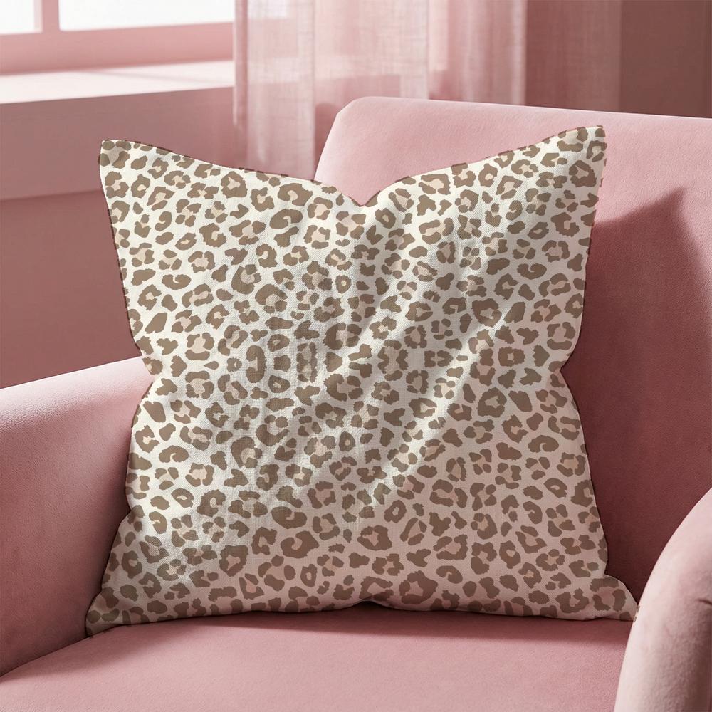 Leopard print pattern Cushion Cover MultiScene Pillow Cover for Home Car Reversible Soft Durable for Daily Use