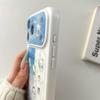 Чехол Blue Surfing Kitty для iPhone 15/17/16 Pro Max: Дизайн с защитой от падения и большим окном
