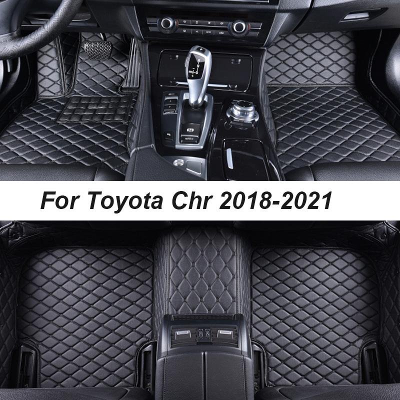 Автомобильные коврики для Toyota Chr 2018-центр дропшиппинг, автомобильные аксессуары для интерьера, 100% подходят, кожаные ковры, коврики для ног