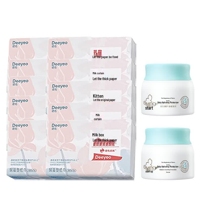 DeYou Facial Tissues and Baby Moisturizer Bundle
