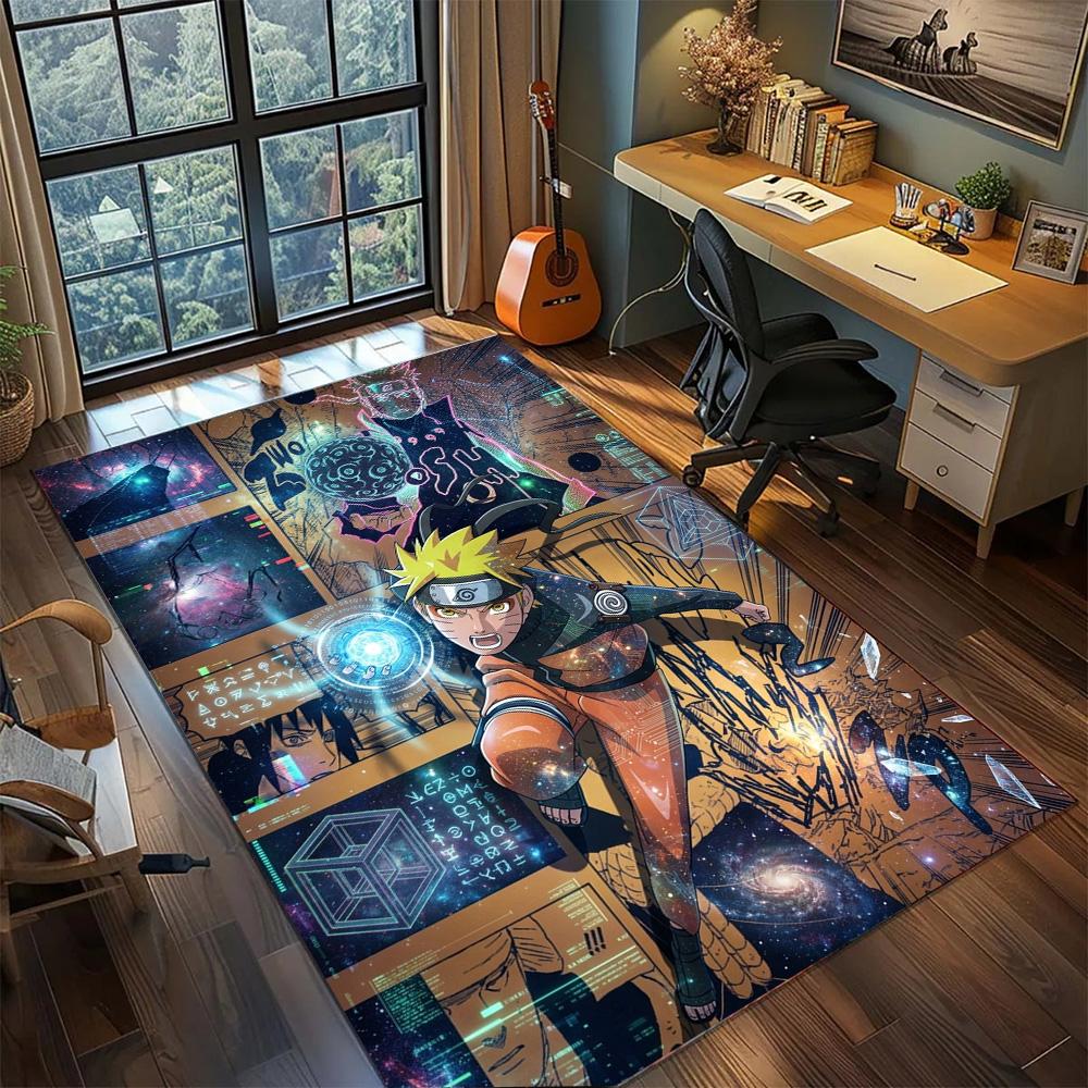 Washable Floor Mat Naruto Carpet Non Slip Large Area Rugs for Home Decor Gamer Room Bedroom