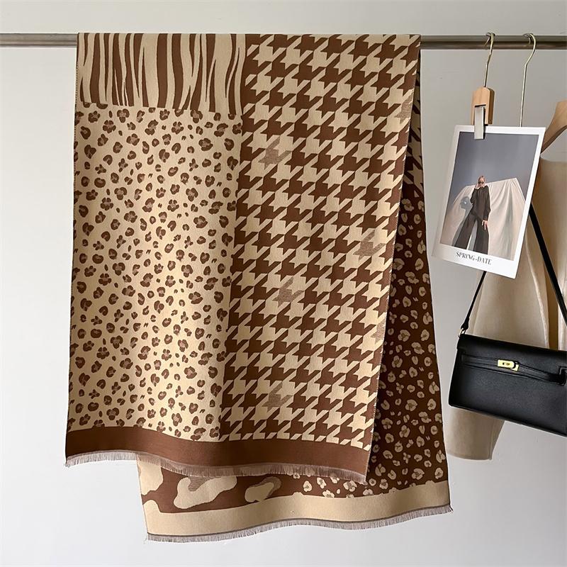 Luxury Winter Scarf Women Cashmere Warm Pashmina Brand Foulard Female Shawls Wraps Thick Soft Bufanda Poncho Scarves Stole