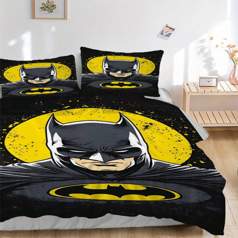 Batman Night Hero Print 3Pcs Bedding Setduvet Cover With 2 Bedropillowcase Home Birthday Gift