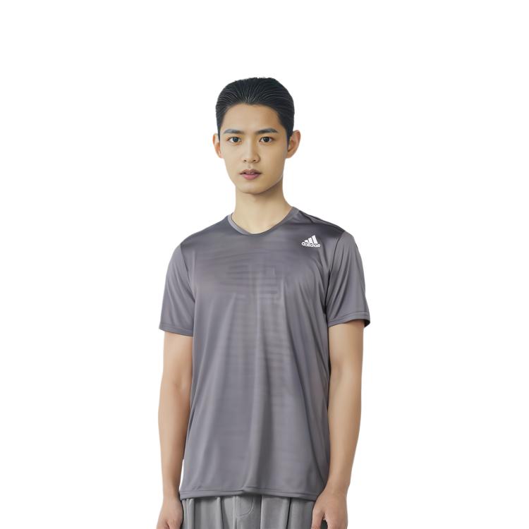 Adidas T Shirts Men's Gray Crew Neck Moderate BP7421