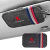 Car Sunglasses Organizer Bag Sun Visor Holder Storage Clip Accessories For Peugeot 206 307 308 3008 207 208 407 508 5008 107 106 Y6
