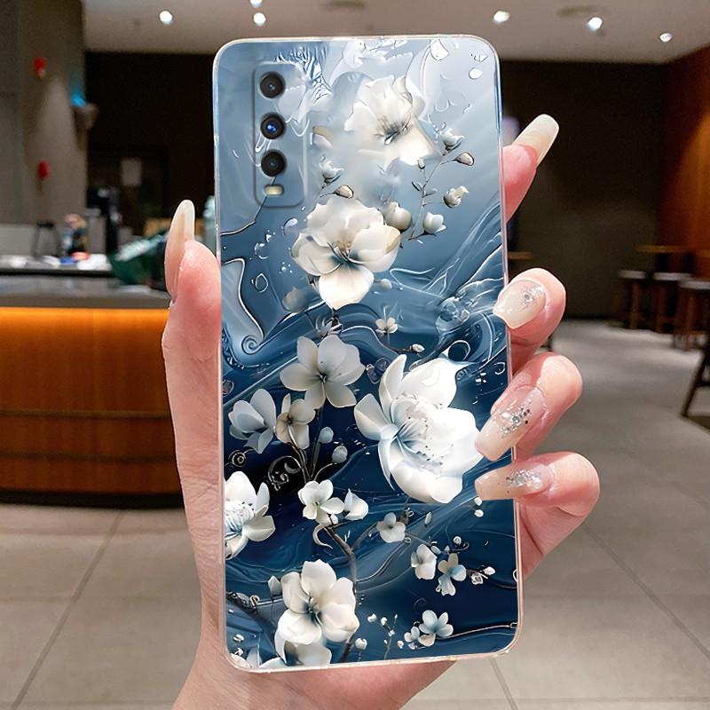 Phone Case For VIVO Y70S / Vivo IQOO U1 Funda Capa Butterfly Bow Protective Casing Transparent Soft Silicone TPU Cover Coque