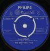 7-дюймовая пластинка BROTHERS FOUR Greenfields PB1009 PHILIPS 1959 UK Поп Б/у