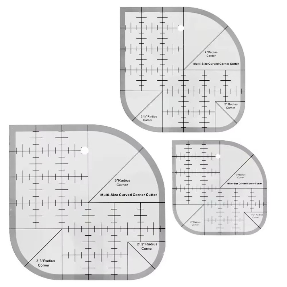 Акриловый Шаблон для Пэчворка Швейный Нескользящий Многофункциональный Угловой Шаблон Пэчворк