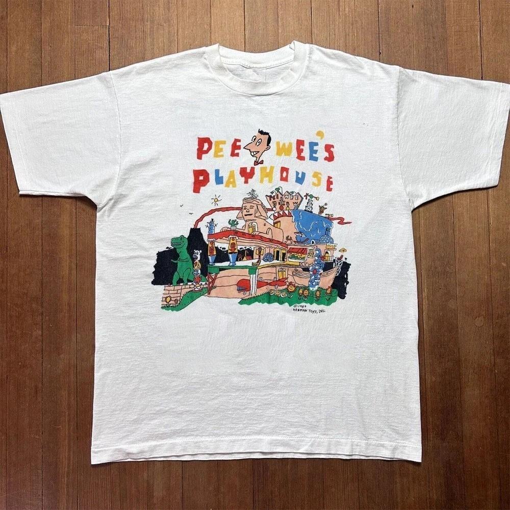 Vintage Playhouse 1987 Pee Wee Herman White Gift Funny S to 5XL Shirt SG371 Unisex T-Shirt