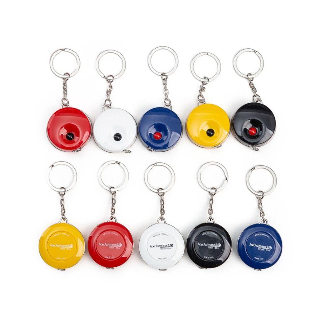 Portable Sewing Mini Keychain Tape Measure Centimeter Inch Roll Tape Measure Ruler Measuring Tool