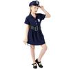 610,000 Halloween Children's Dress-up Clothing Police Uniform Boys and Girls Slim-fit One-piece Police Skirt Military Uniform