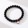 Браслет из натурального кристалла Черный оникс Энергетические браслеты Парный Розовый кварц Бусина Медитация Легкий брелок Модные украшения Ювелирные изделия Подарки для пар