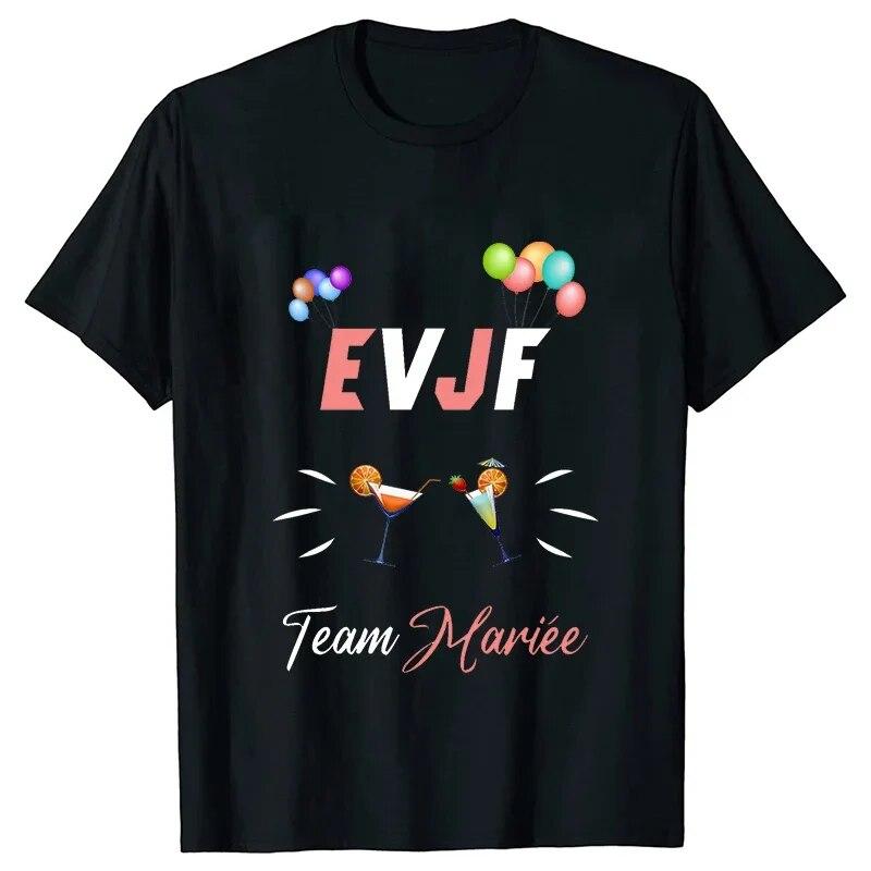Футболка Evjf Femme French Girls Футболка для девичника «Команда невесты» Футболка для свадебного душа Друзья Свадебный топ для девичника