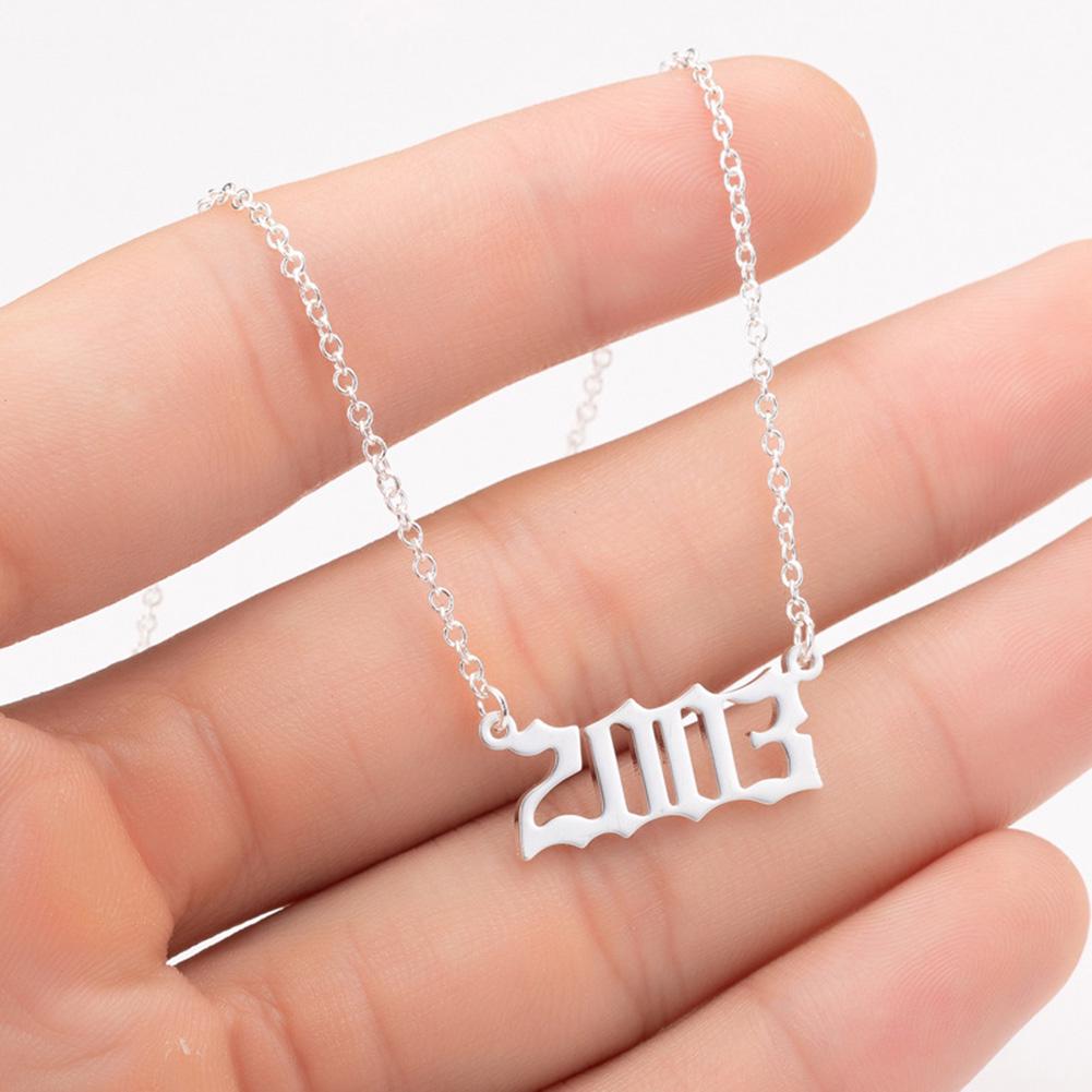 Puntos 1980-2019 год рождения номер подвеска-подвеска-цепочка из нержавеющей стали ювелирные изделия