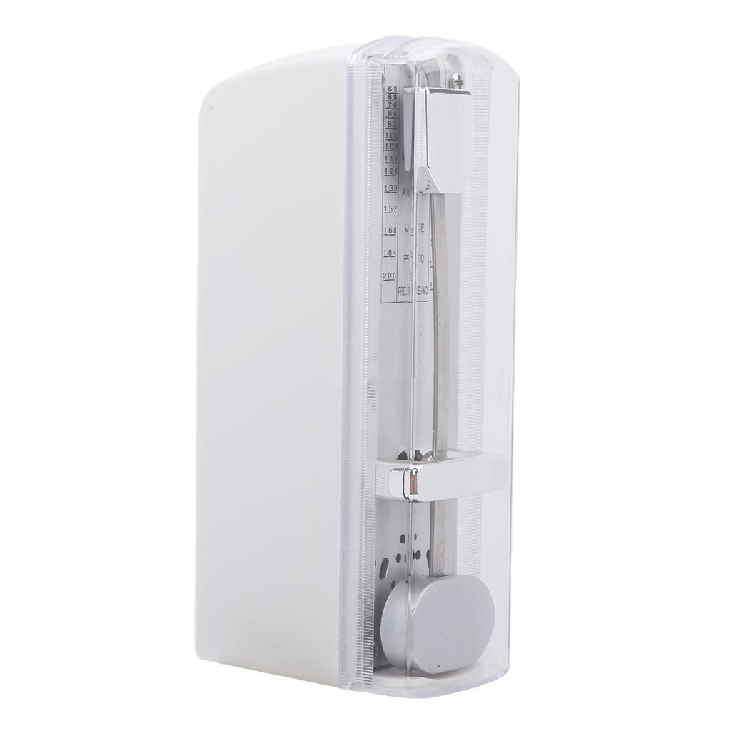 Mini Mechanical Metronome Portable 11x5x3cm White Musical Instrument Accessories for Piano