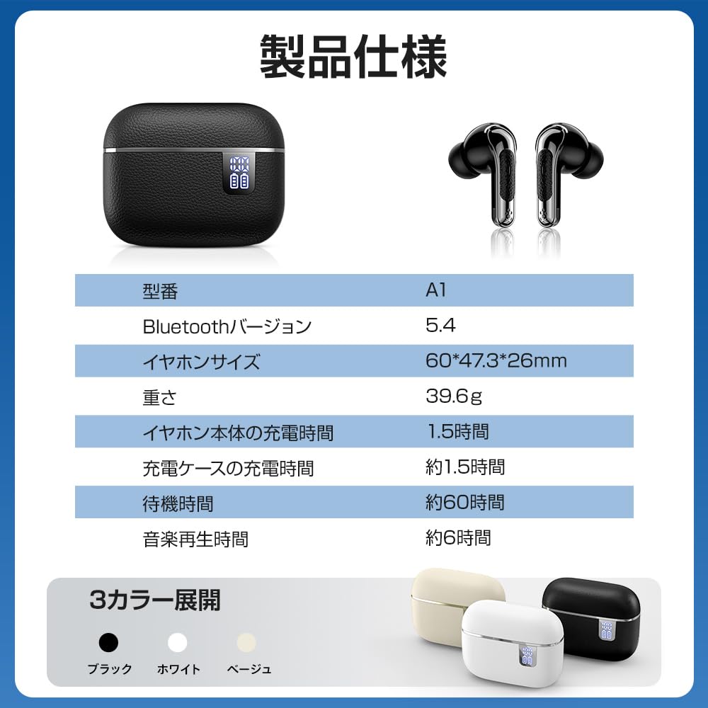 Wireless Earbuds for 2025 Immersive Sound Quality Bluetooth Noise 60H iPhone Deep Low Integrated Left and Right Headphones with Instant Fast