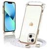 Чехол для телефона - Люкс - для iPhone 13 - Мягкий - Рисунок Сердце - Регулируемый ремешок