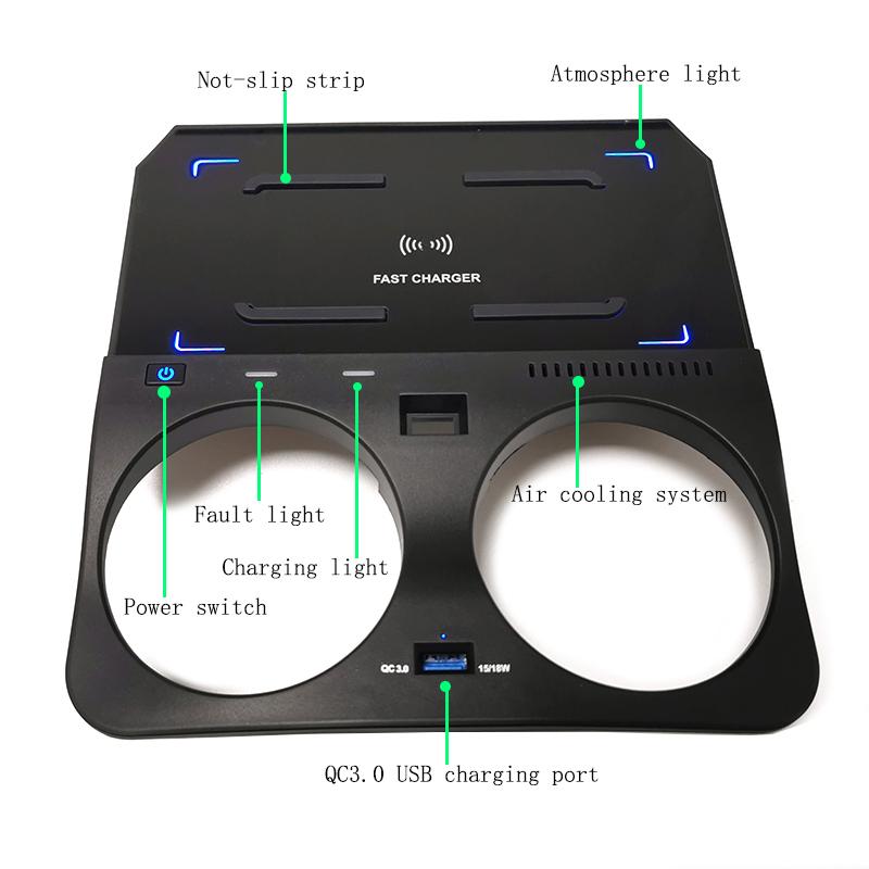 15W Car wireless charger for BMW X5 G05 X6 G06      fast phone charger charging phone holder
