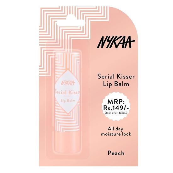 Nykaa Serial Kisser Lip Balm (Peach),1 Count