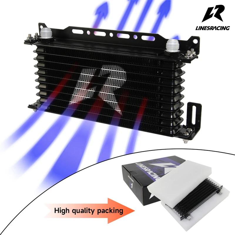 AN10 10Row Aluminum Oil cooler W/ 262mm Mounting Bracket Kit Trust Type 7/8"-14 UNF accessories for vehicles Black/Blue