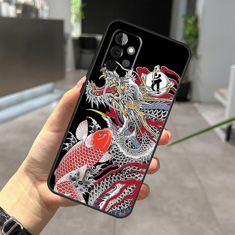 Чехол с татуировкой дракона Якудза для Samsung Galaxy A53 A33 A13 A14 A34 A54 A31 A51 A71 A12 A22 A32 A42 A52 A52S Чехол