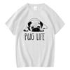 Mens High Quality Tshirt 100 Cotton Funny Pug Printed Loose Male Crewneck T Shirt Short Sleeve oneck Men tshirt Tops Tees