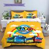 Tayo the Little Bus Pattern Bedding Home Decoration Birthday Gift ( 1 duvet cover + 2 pillowcase, without core),fan merchandise.