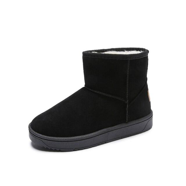 Snow Boots Women  New Fashion All -Match Short Tube Cotton Shoes Winter Warmth And Velvet Thick Bread Shoes
