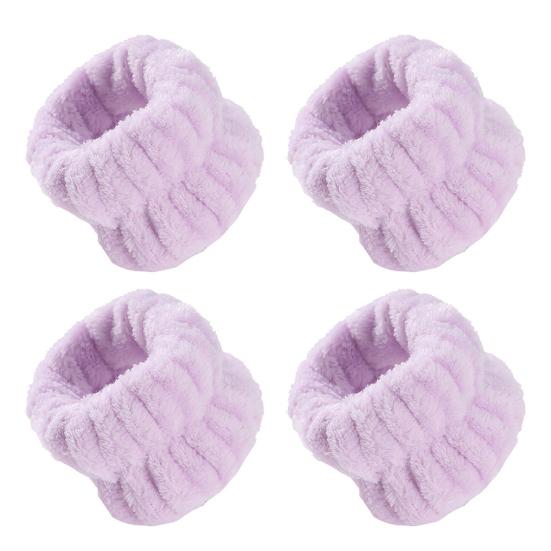 2 пары регулируемых браслетов на запястье, супервпитывающие, эластичные, для умывания лица, быстросохнущие, удобная посадка, нарукавник