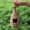 Hanging Nest Natural Dissipate Heat Straw Delicate Woven Bird House for Pet