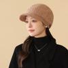 In the elderly hat women's autumn and winter fleece thickened warm ear protection knitted rabbit hair old lady fisherman hat tide