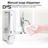 350ml Wall-Mounted Manual Soap Dispenser Bathroom Easy Refill Shower Dispenser with Large Capacity Shampoo Conditioner