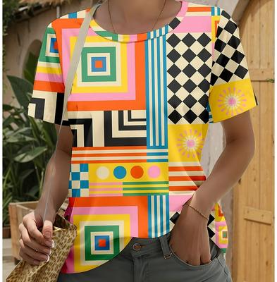 XXS-6XL Плюс Размер Летняя мода женская футболка Графический стильный короткий рукав топы футболки круглый вырез женская одежда пуловер