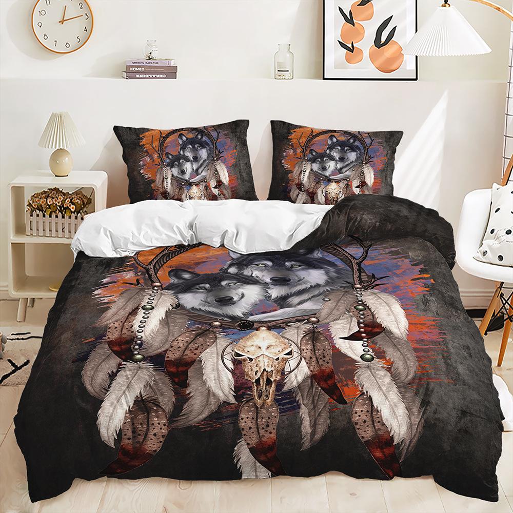 Three-Piece Dreamcatcher Animal Two-Piece Digital Printing Kit Bedding