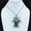 Amazonite Pendant Copper Wire Wrapped Pendant Deer Face Jewelry Moonstone Pendant Handmade Pendant Wire Wrap Gemstone Jewelry Gifts For Wife