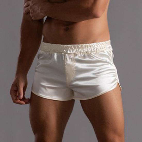 Мужские шорты с эластичной талией и средней посадкой, однотонные, свободного кроя, повседневные, для домашнего стиля, универсальные, для дома