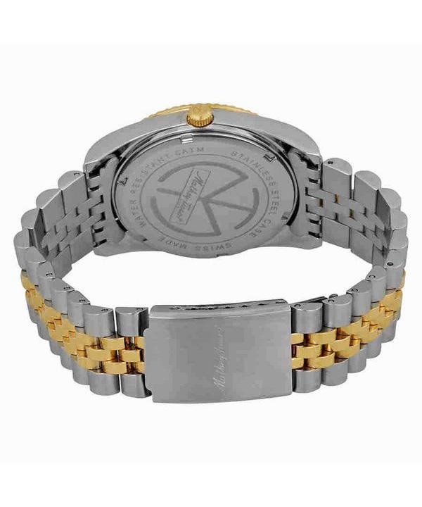 Mathey-Tissot Mathy III Двухцветные кварцевые мужские часы из нержавеющей стали с зеленым циферблатом H810BV
