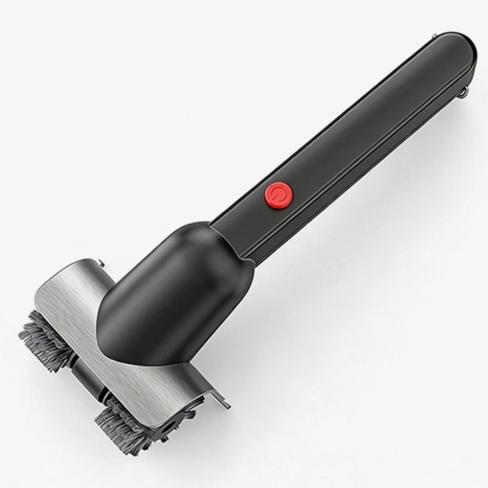 Stainless Steel Electric BBQ Cleaning Brush Double Wheel Roller Grill Brush  Household