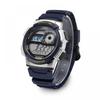 Casio Ae 1000w 2avdf  Ae 1000w 2a  Цифровые спортивные часы Soldier World Time для мужчин из полиуретана