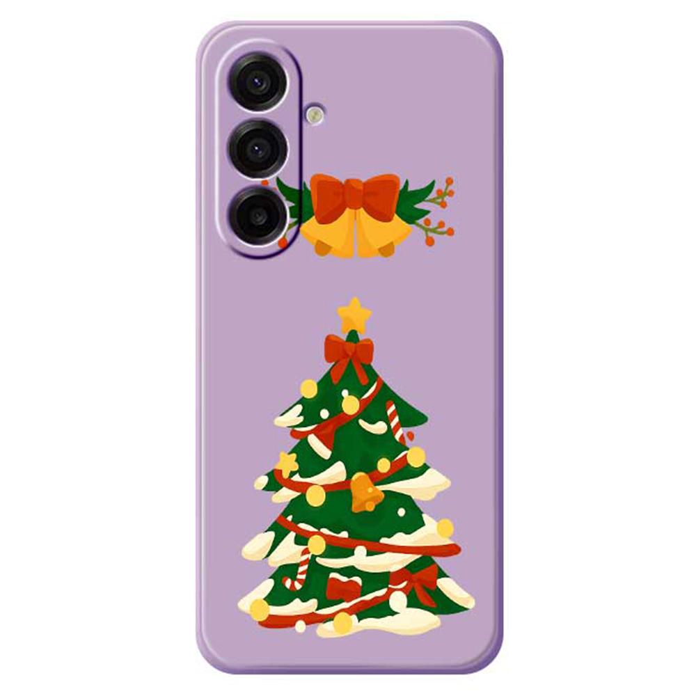 For Samsung Galaxy A17 5G Case Christmas Tree Bow Pattern Printing Straight Edge TPU Phone Back Cover