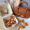 Bagel Simulated Food Key Chain Keyring Croissant Bag Accessory  Backpack Decor
