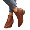 New Autumn and Winter Large Size Women's Boots Side Zipper Martin Boots Short Boots Thick Heel Size 43 Short Boots