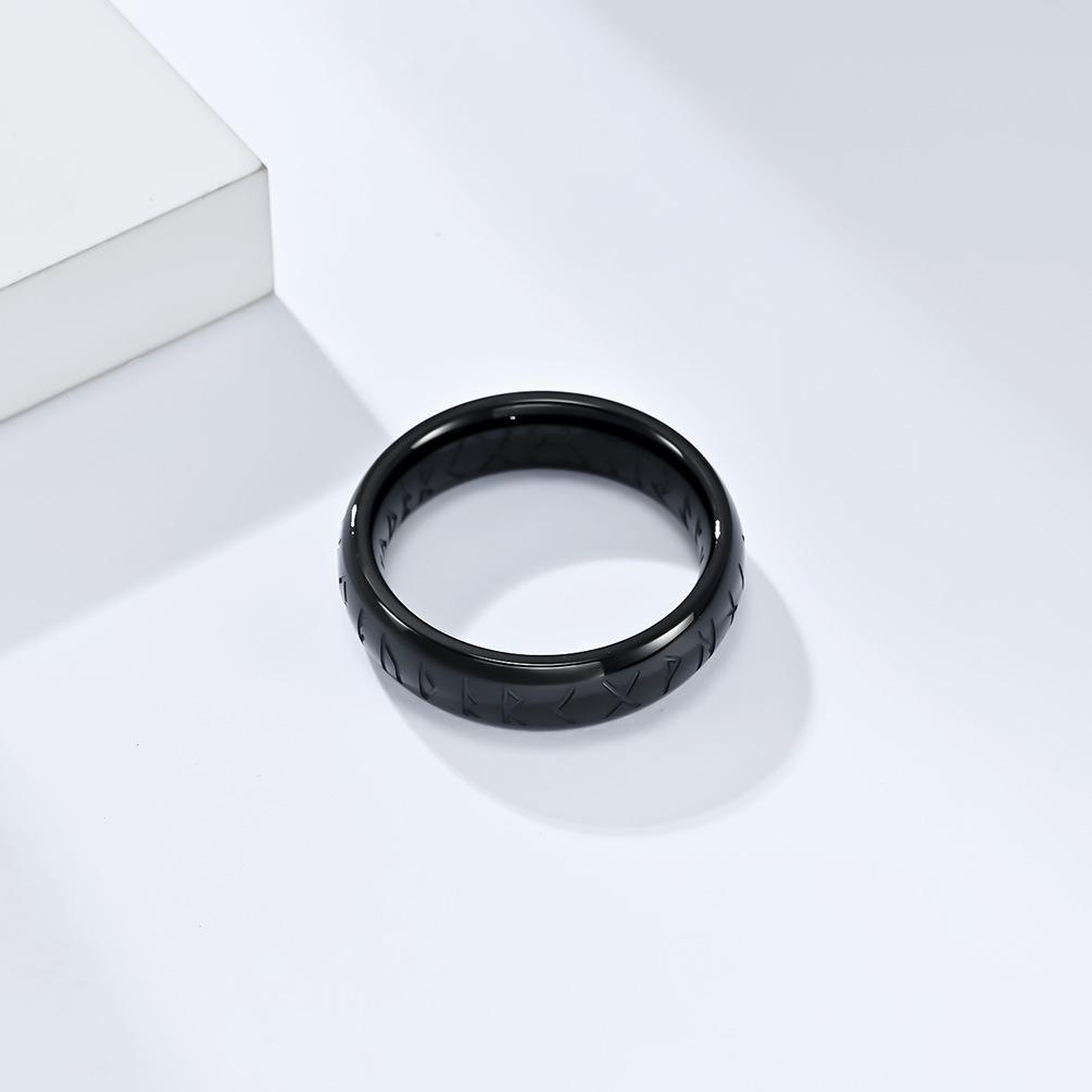 Винтажное кольцо с текстом викинга из титановой стали, модное мужское кольцо, аксессуар из нержавеющей стали, ювелирное изделие, подарок