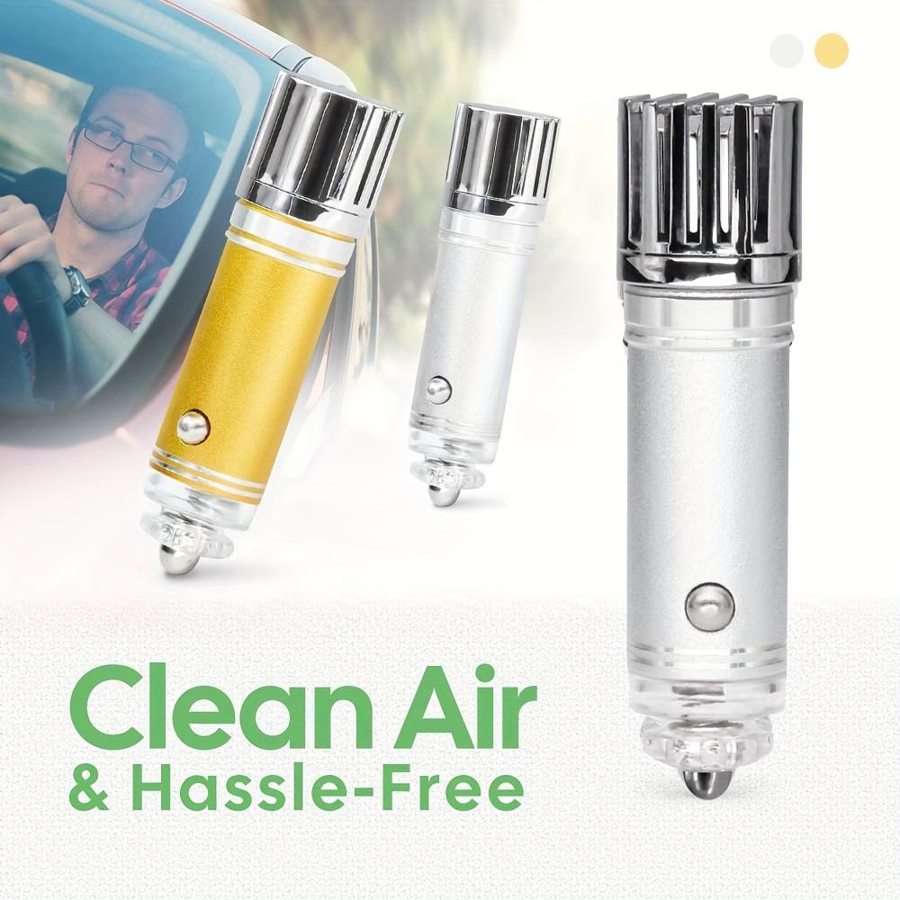 Миниатюрный автомобильный ионизатор воздуха 12 В, подключаемый к розетке, удаляет дым, частицы PM2.5, пыльцу, запахи, тихий автомобильный очиститель воздуха для путешествий.