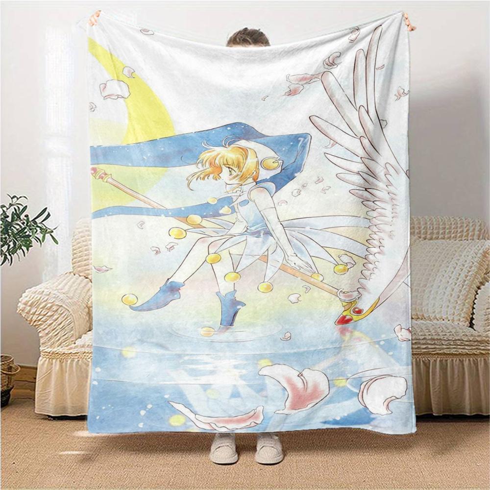 1Pc Cardcaptor Sakura Magic Circle Blanket For Couch Bed Plush Cozy Fuzzy Blanket Super Soft Warm Blankets For Fall And Winter 0918230